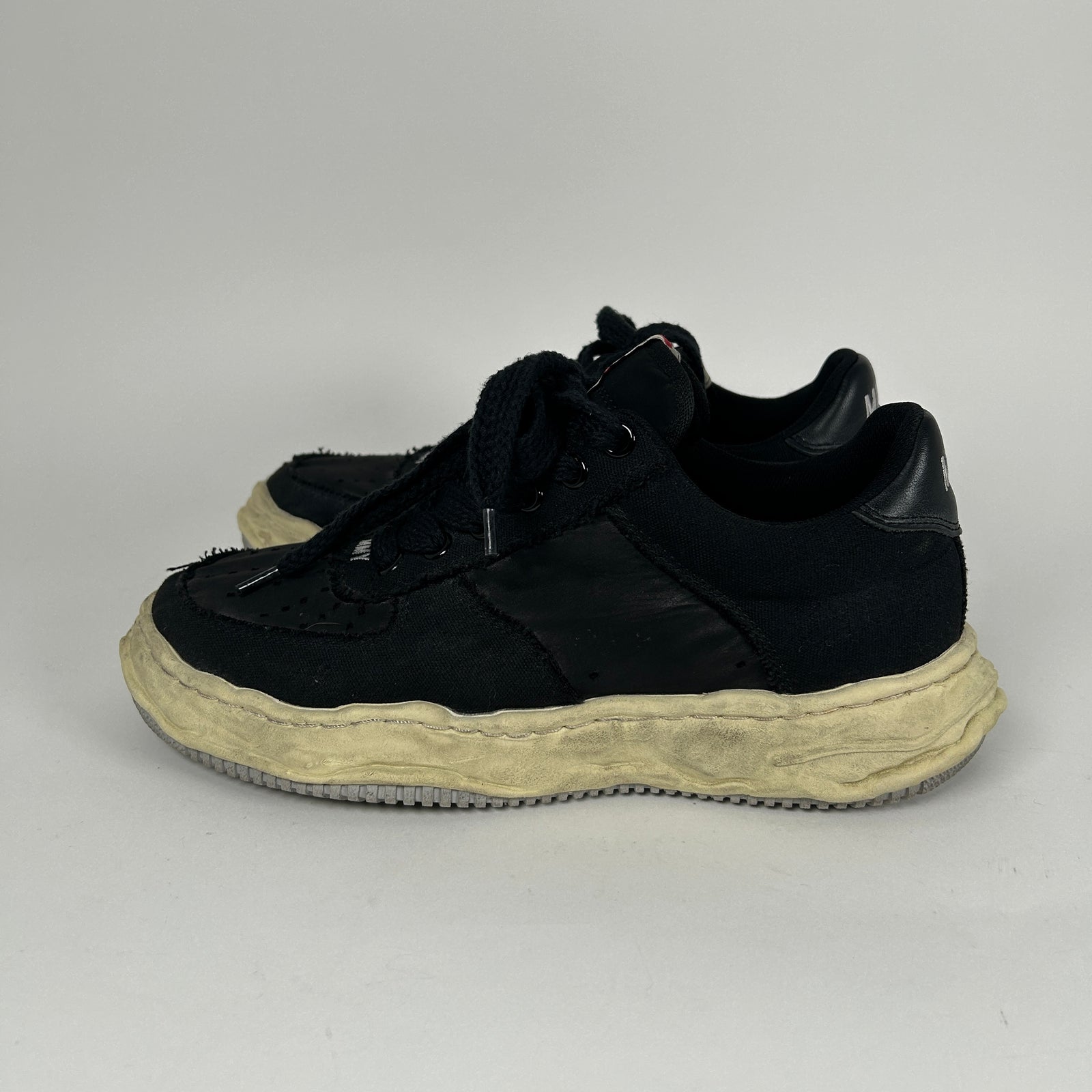 MMY Wayne Black Low Top Sneakers Size 44