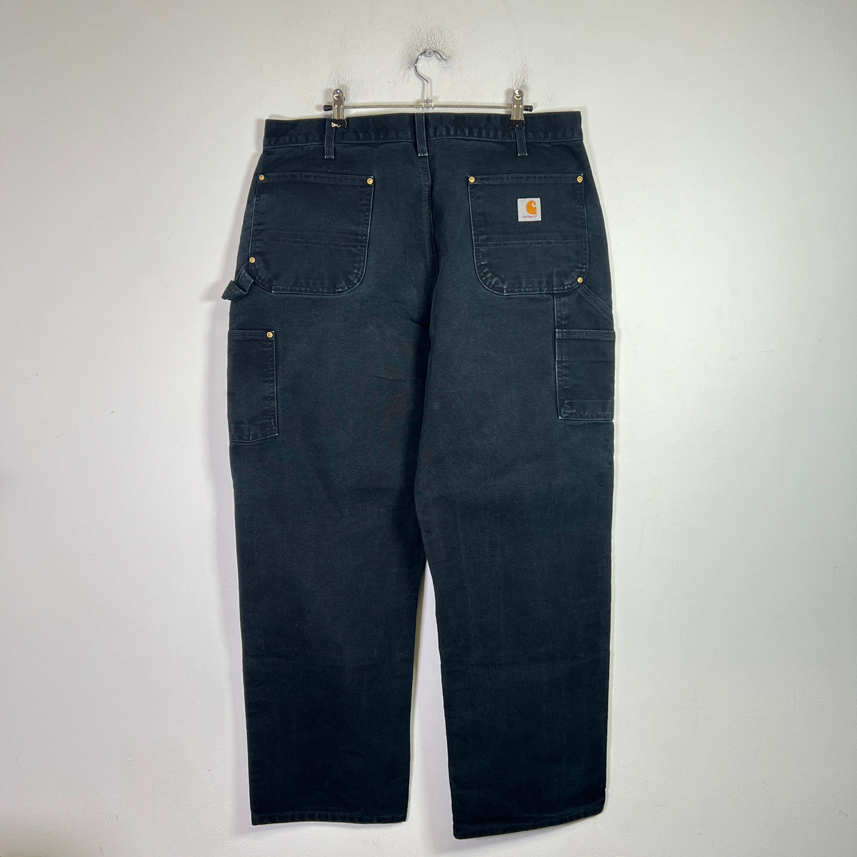 Carhartt Vintage Black Distressed Double Knee Carpenter Pants 001