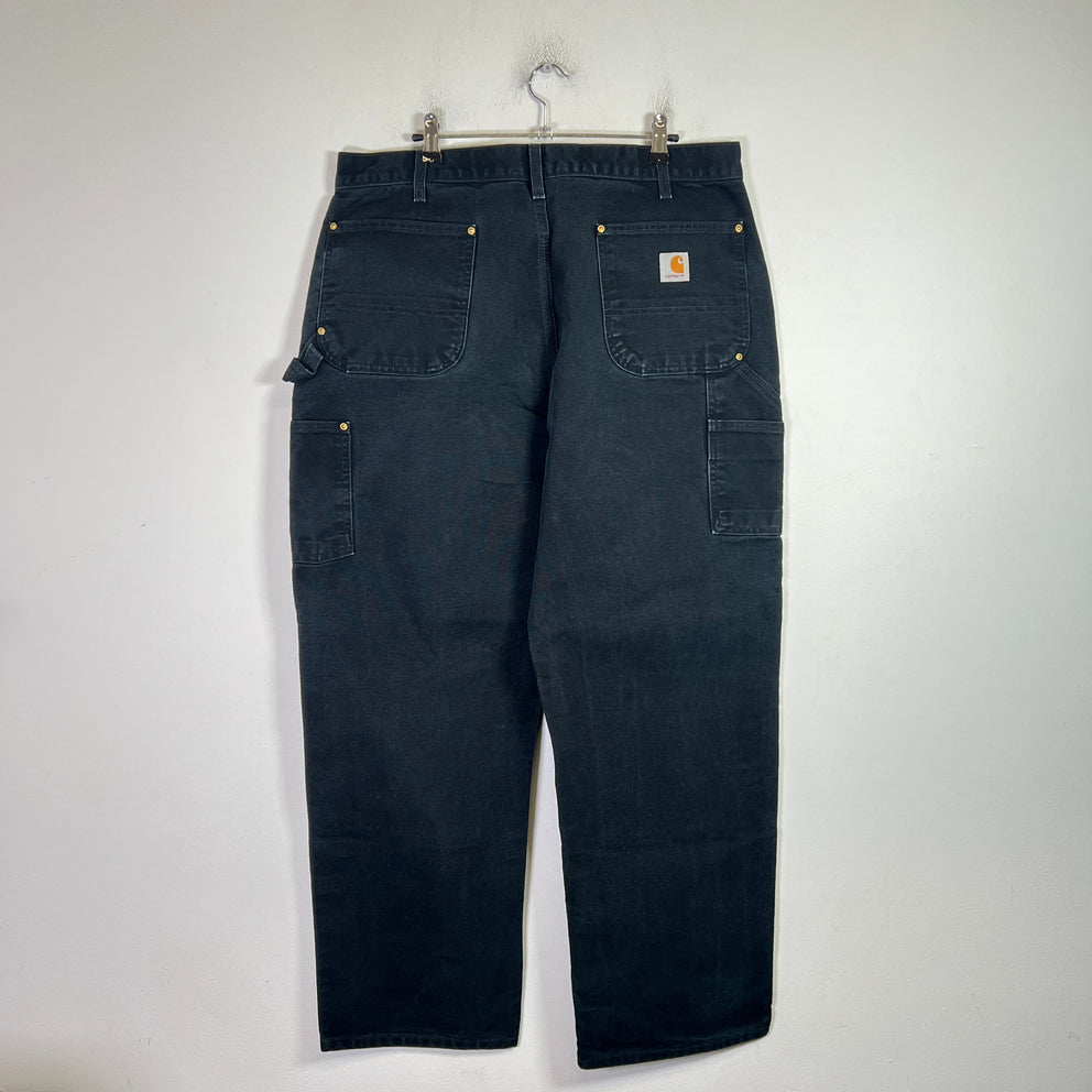 Carhartt Vintage Black Distressed Double Knee Carpenter Pants 001