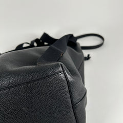The Row Black Leather Bucket 10 Backpack