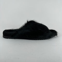 Rick Owens Ponyhair Fur Granolas Slip Ons Size 44