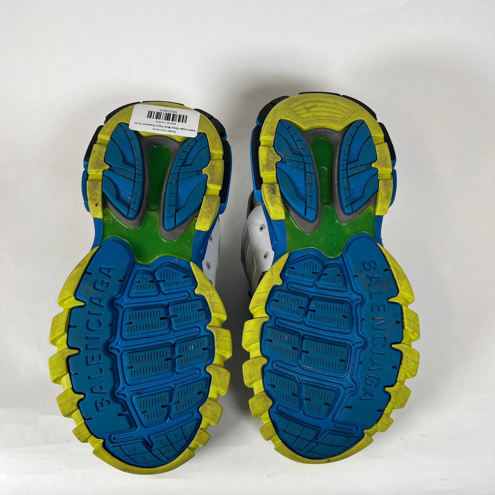 Balenciaga Grey/Blue Track Sneakers Sz 42