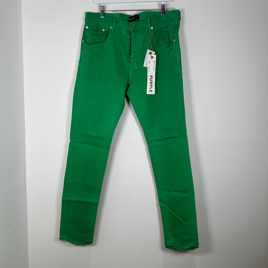 Purple Green Waxed Jeans Size 36