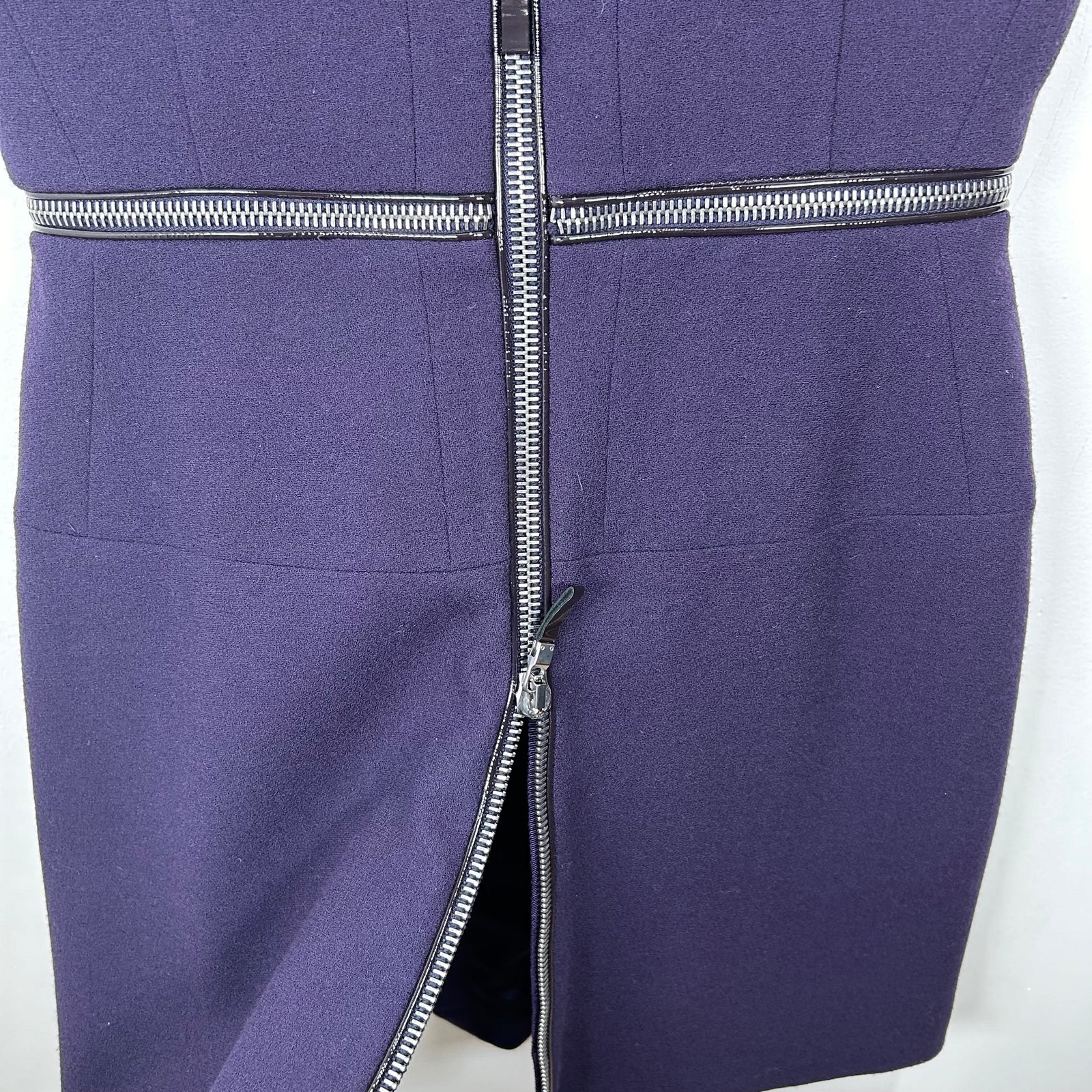 Alexander McQueen Purple 4-Zip Dress Size 42