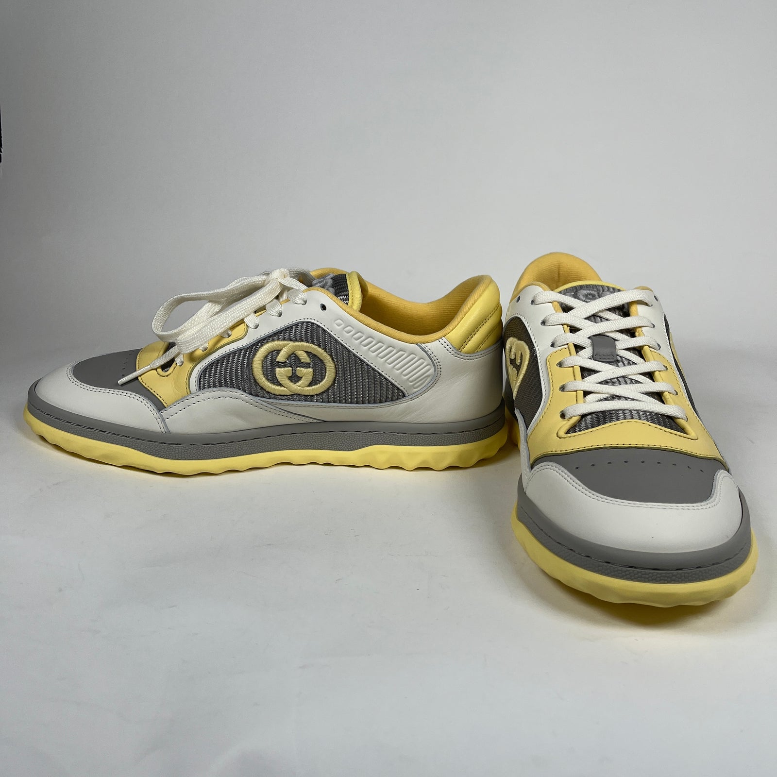 Gucci Mac80 Yellow Leather Sneakers Size 39.5