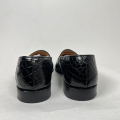 Maus & Hoffman Black Crocodile Loafers Size 9.5