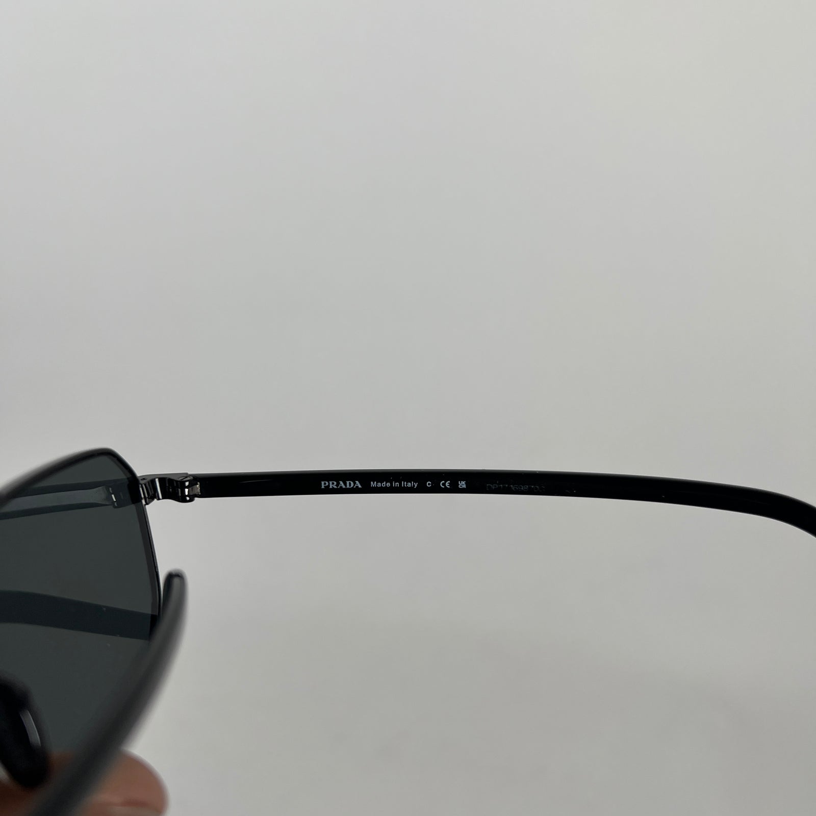 Prada Black Polarized Square Sunglasses