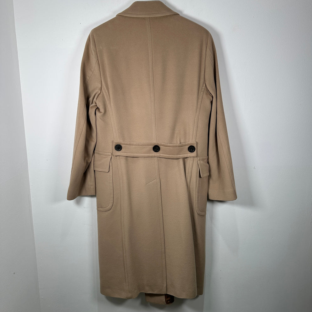Burberry Cashmere Light Khaki Trench Coat Size M