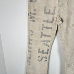 Gallery Dept 'Logan' Mail Canvas Bag Rework Jeans Size 33