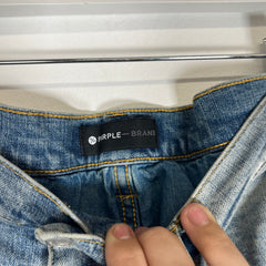 Purple Lightwash Paint Splatter Jeans Size 33
