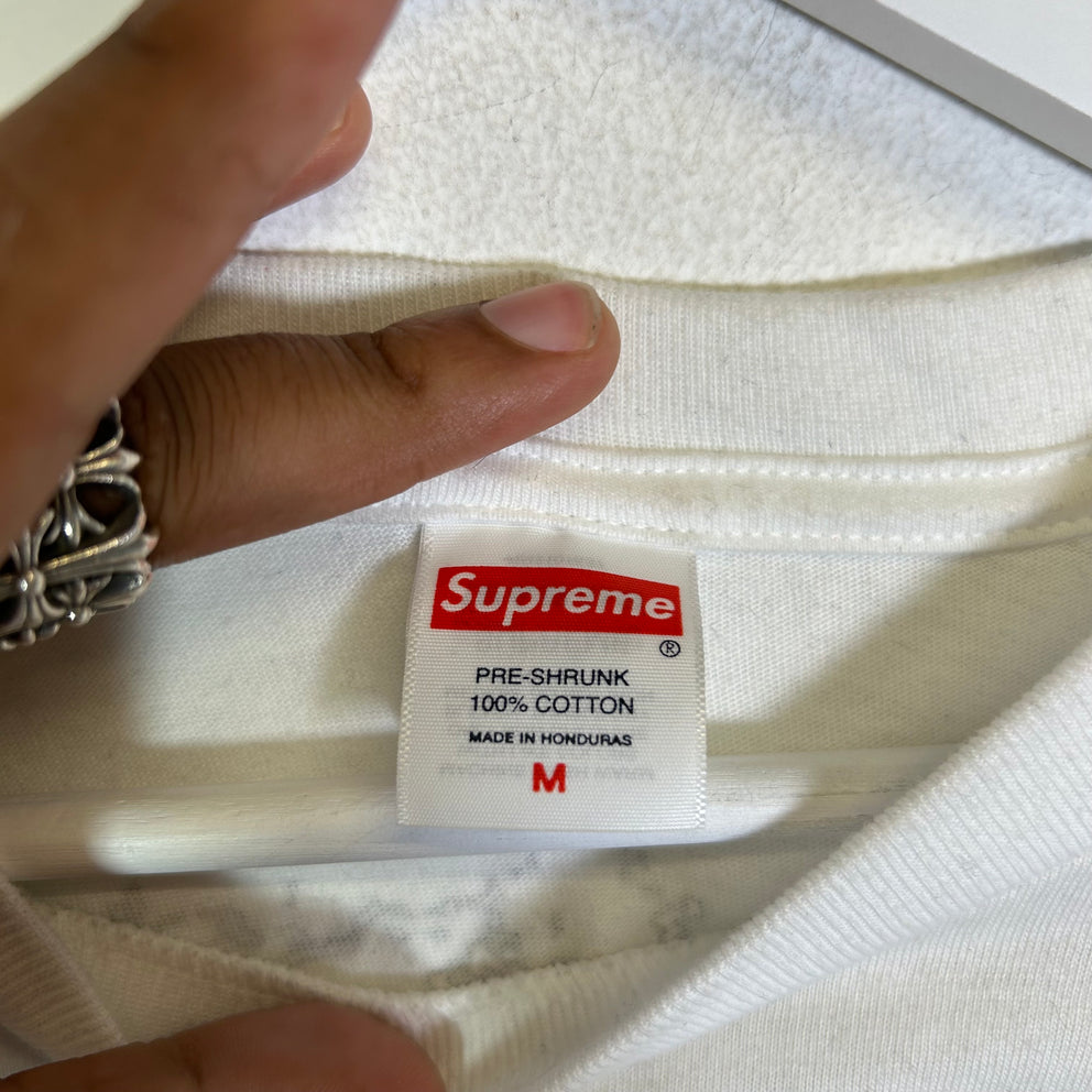 Supreme White Art Dealer Graffiti T-Shirt