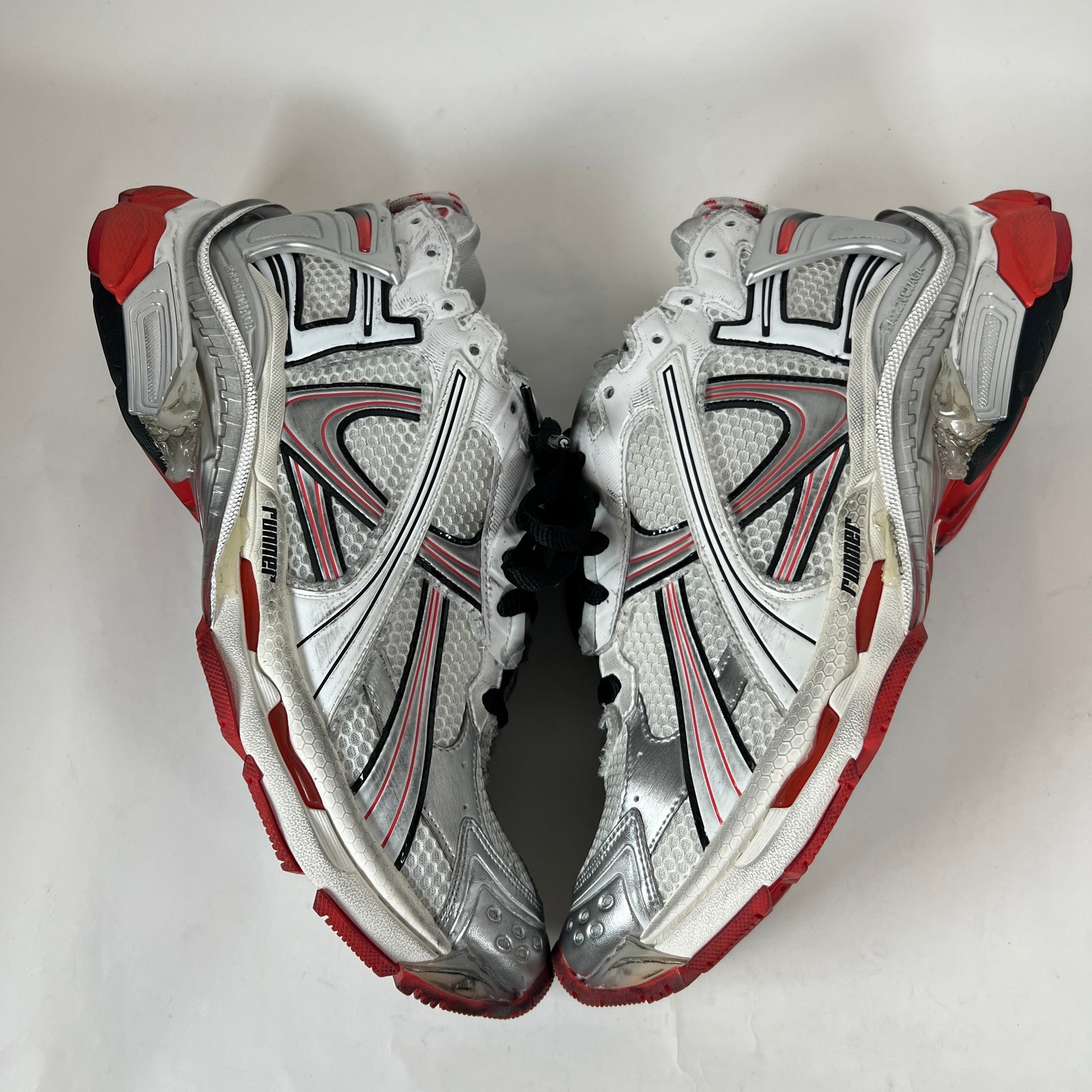 Balenciaga White/Red/Black Runners Size 46