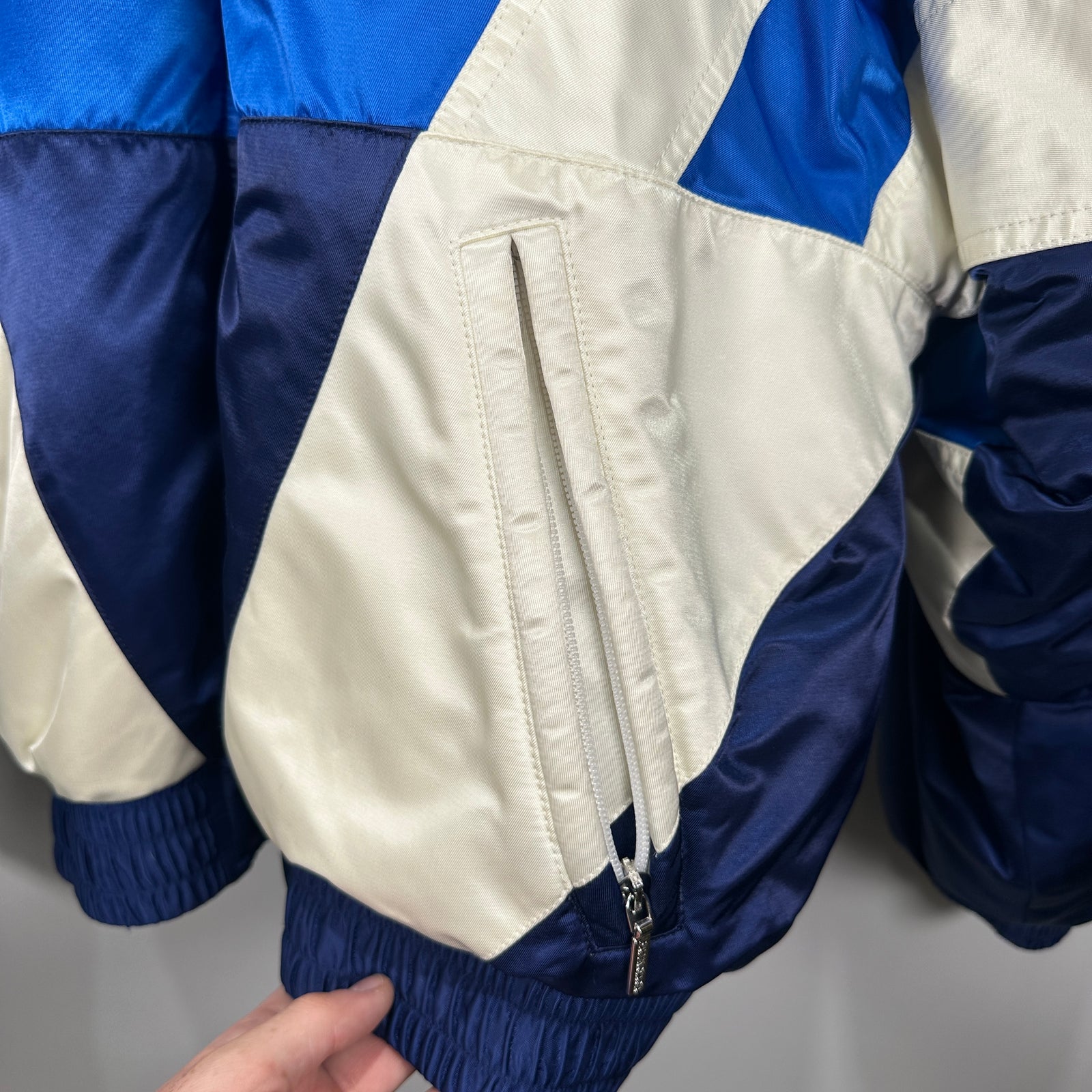 Balenciaga Padded Blue Ski Satin Jacker Size L