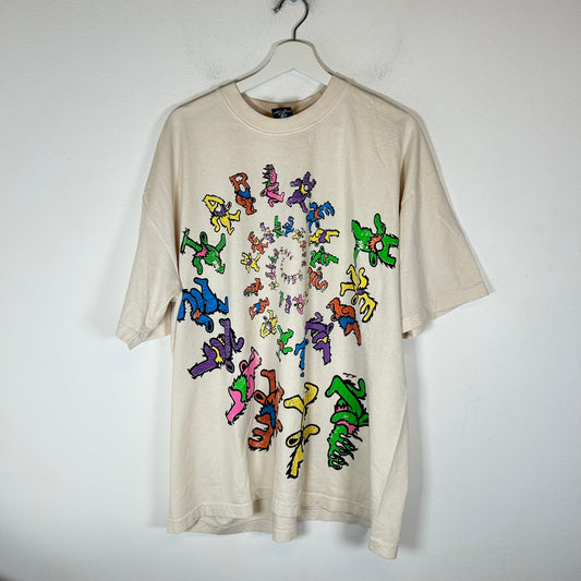 Hellstar Cream Dancing Bears Logo T-Shirt Size XL