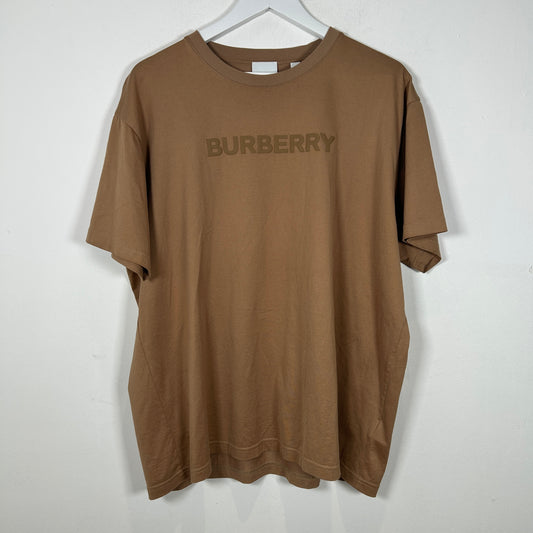 Burberry Brown Spell-out Logo T-Shirt Size M