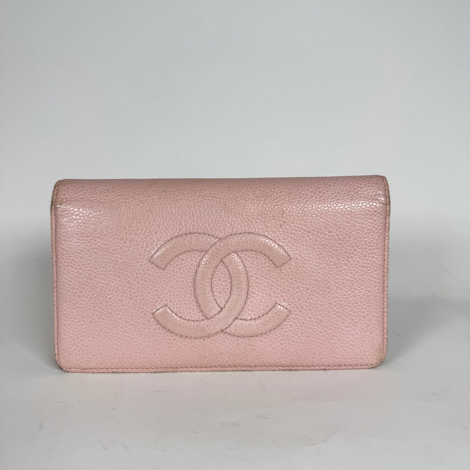 Chanel Pink Caviar Long Wallet