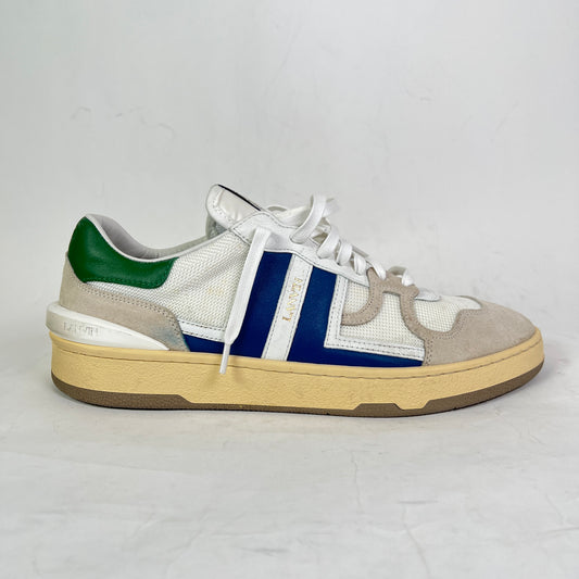 Lanvin White/Blue Clay Low-Top Sneaker Size 44