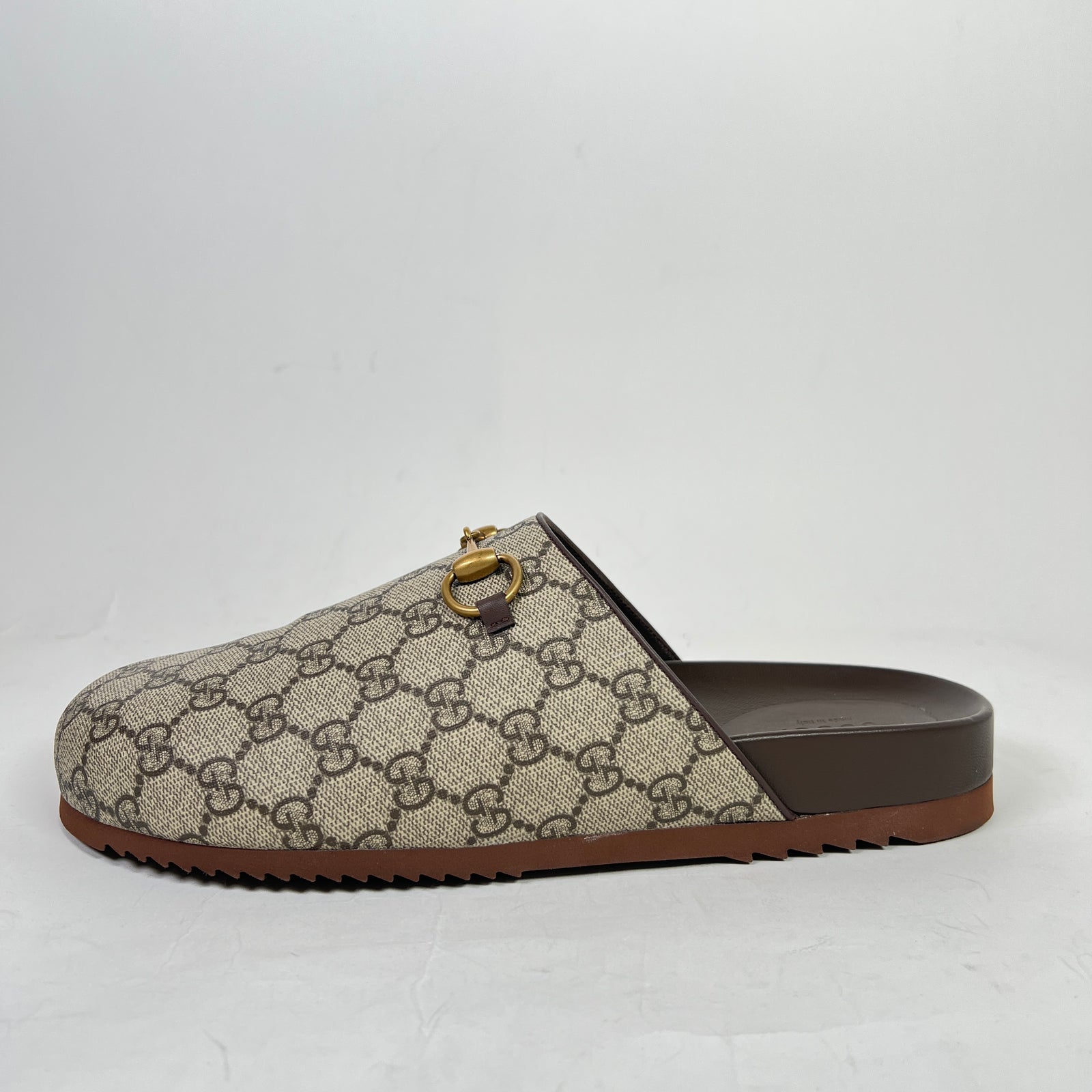 Gucci GG Supreme Monogram Horsebit Mules
