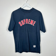 Supreme Navy Arc Logo Tee Size S