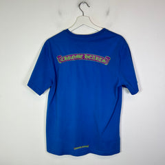 Chrome Hearts Blue Scroll Logo T-Shirt