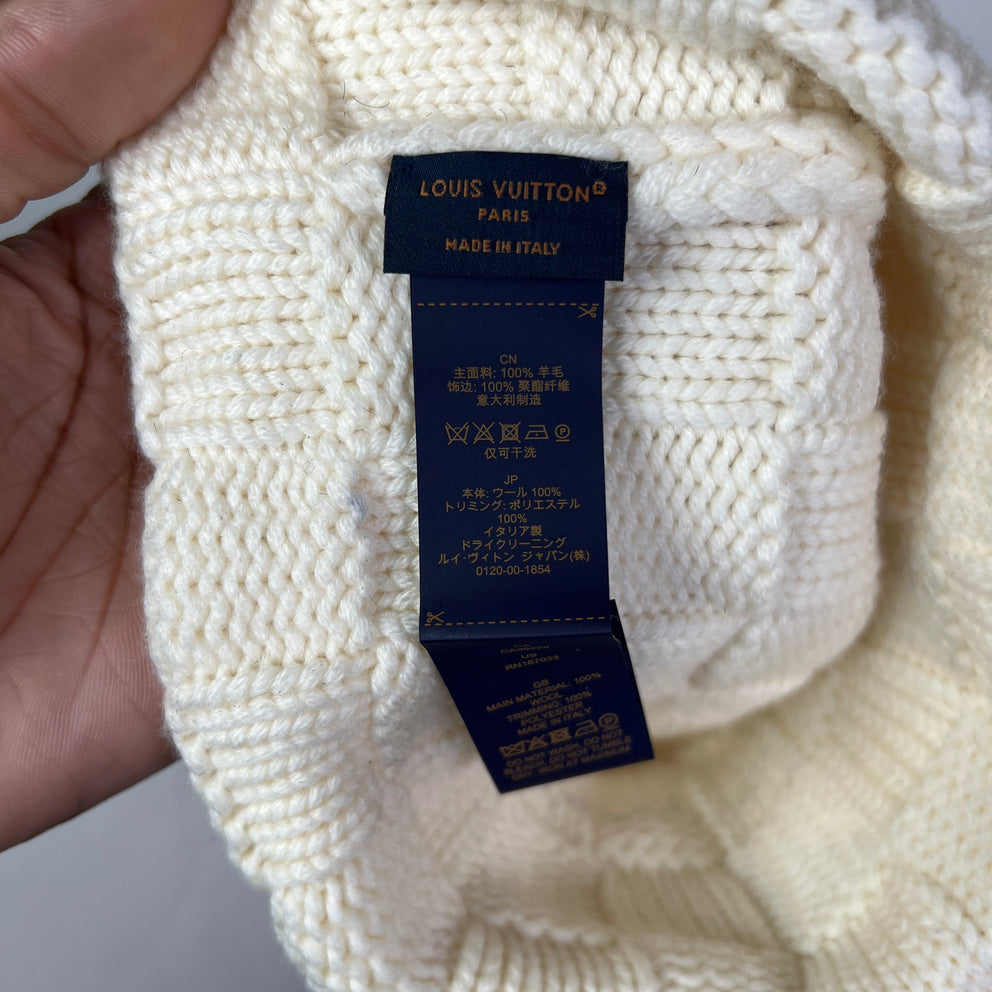 Louis Vuitton Wool Damier Snug Beanie