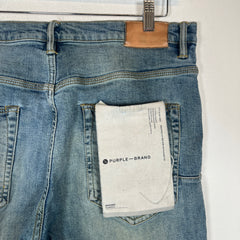 Purple Lightwash Paint Splatter Jeans Size 34