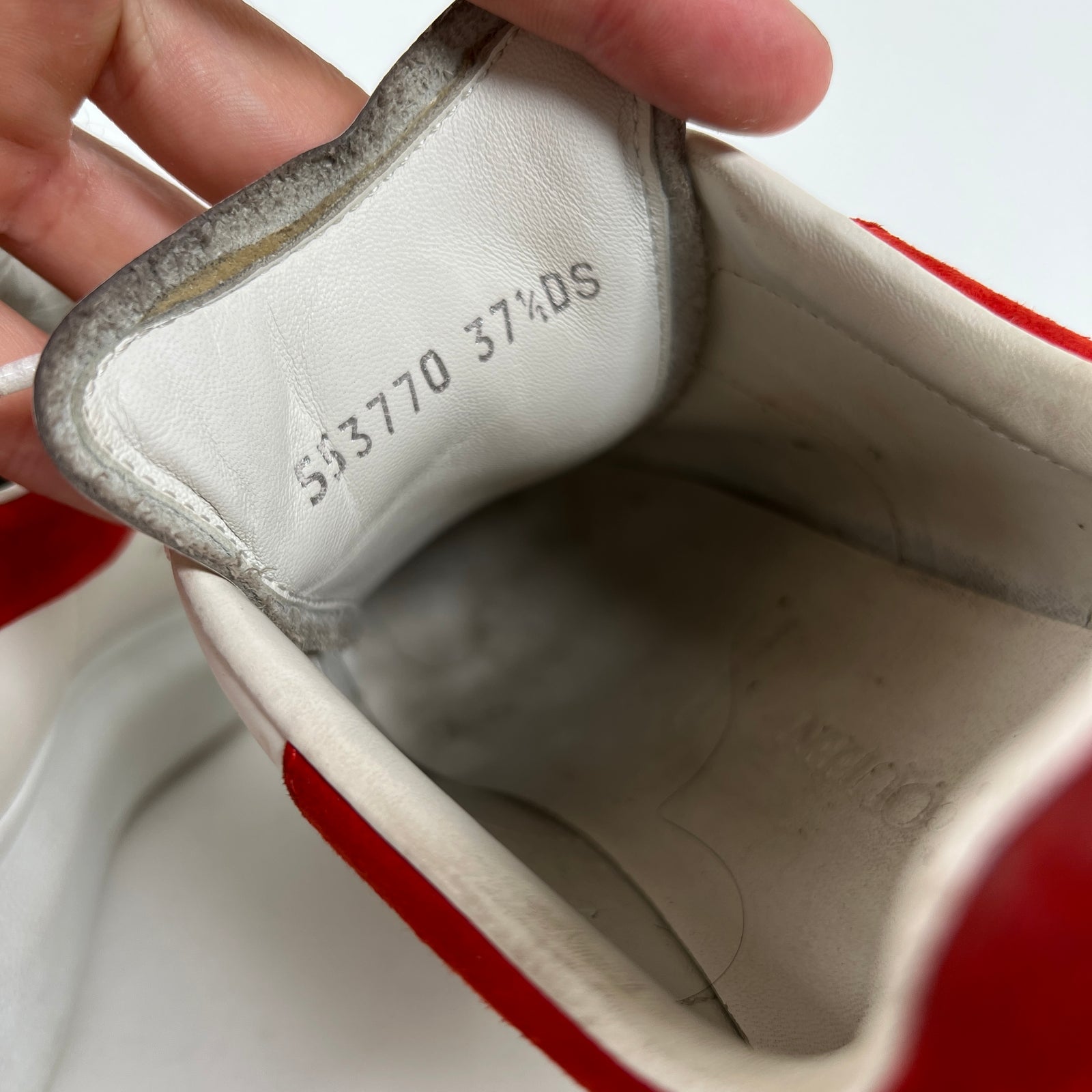 Alexander McQueen Red/White Sneakers Size 37.5
