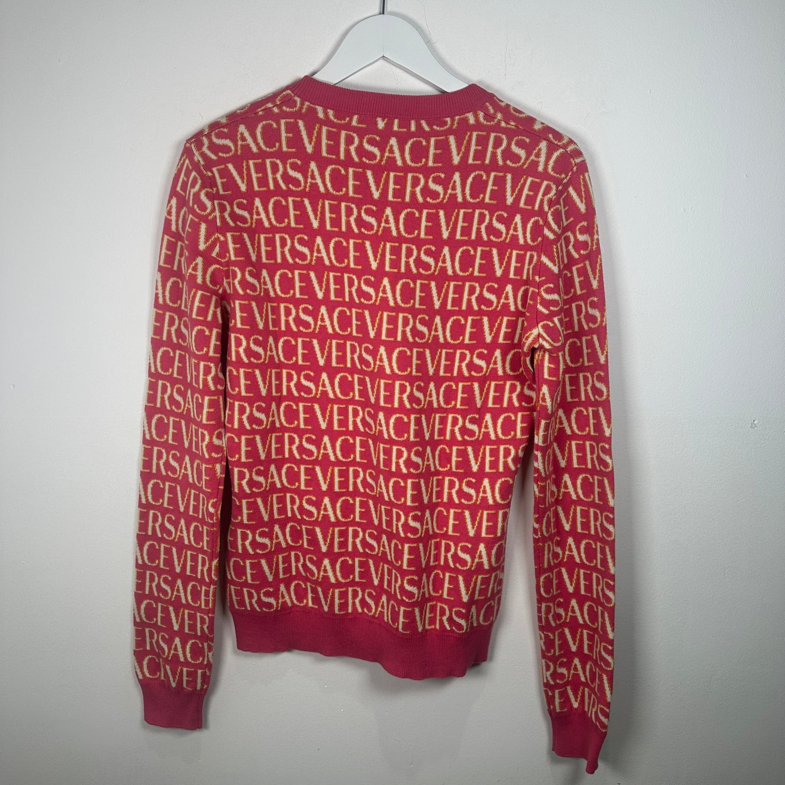 Versace All-Over Logo Crewneck Size 44