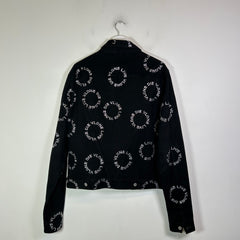 Vlone Black Rhinestone "Live Vlone Die Vlone" Jean Jacket Size L