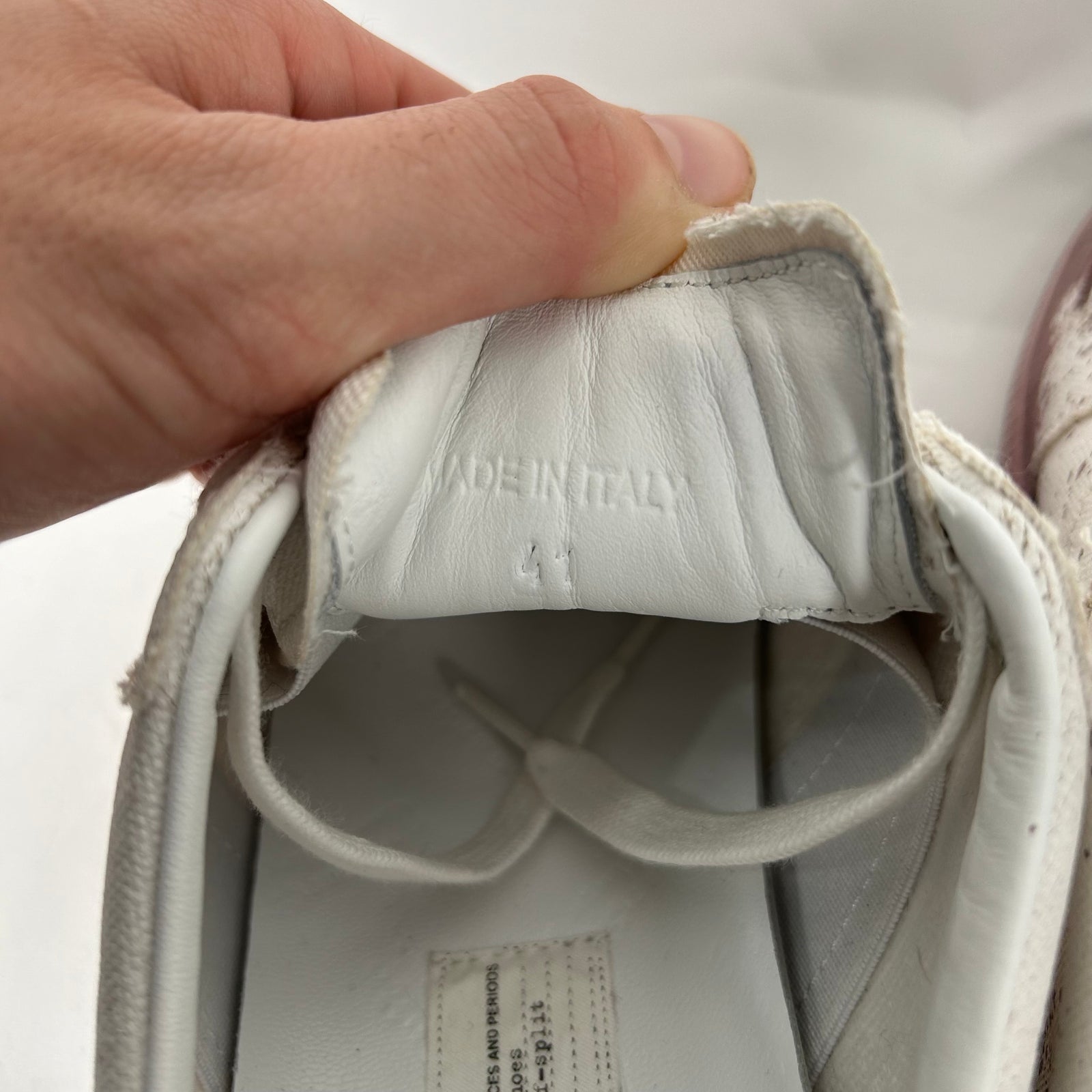 Maison Margiela White Paint Splatter Size 41