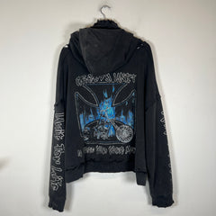 Greedy Unit Grey Choppers Distressed Hoodie Size S