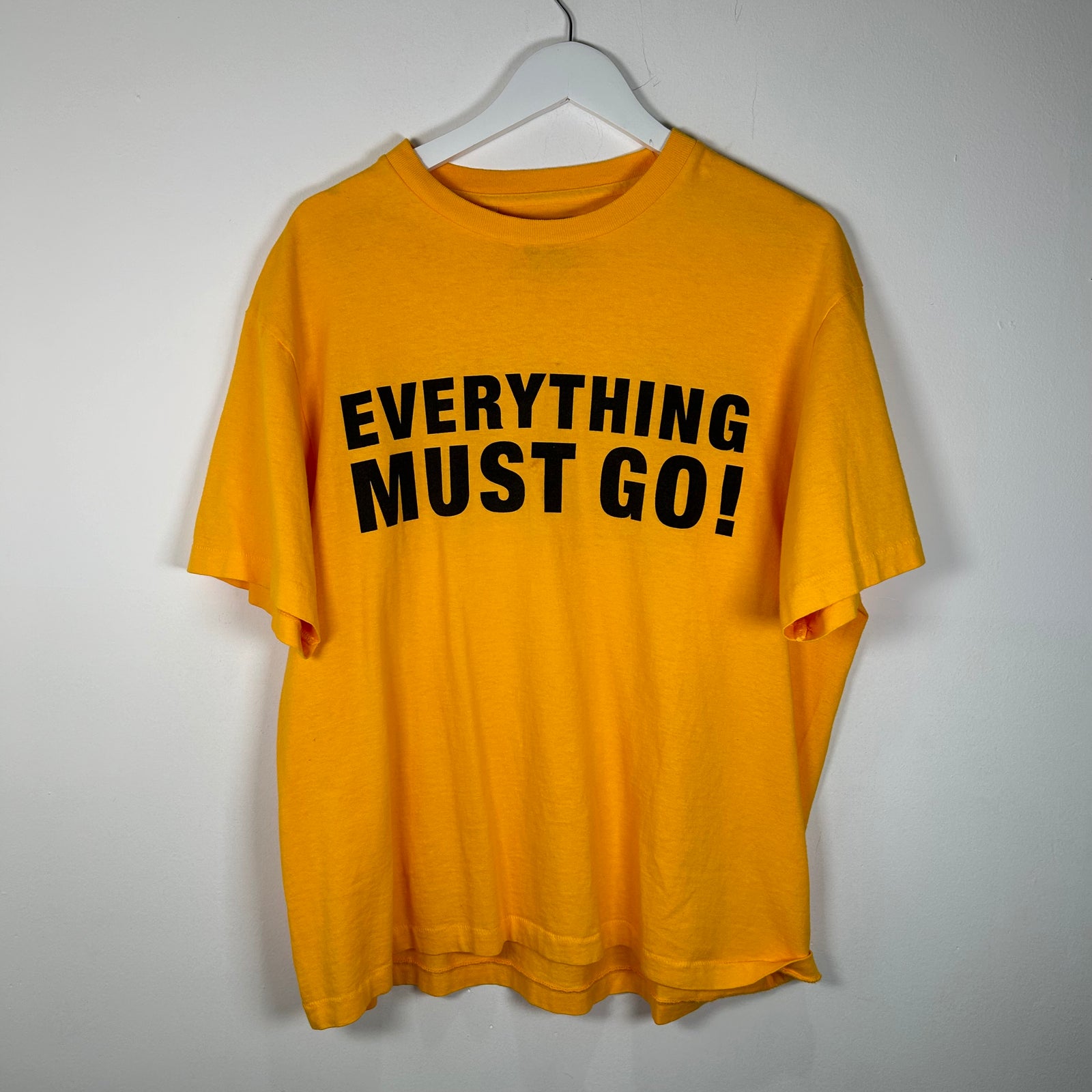 Gallery Dept 'Everything Must Go' Yellow T-Shirt Size L