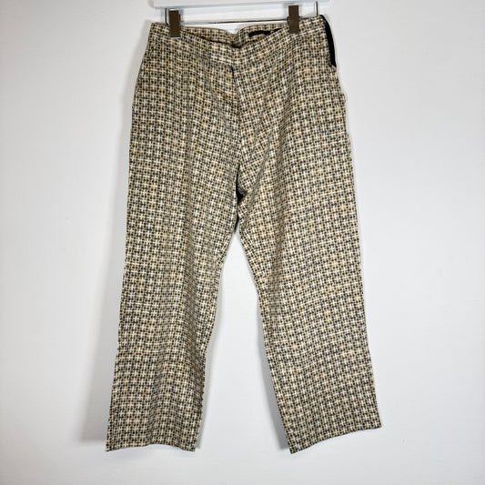 Prada Beige Patterned Tailored Pants Size 46