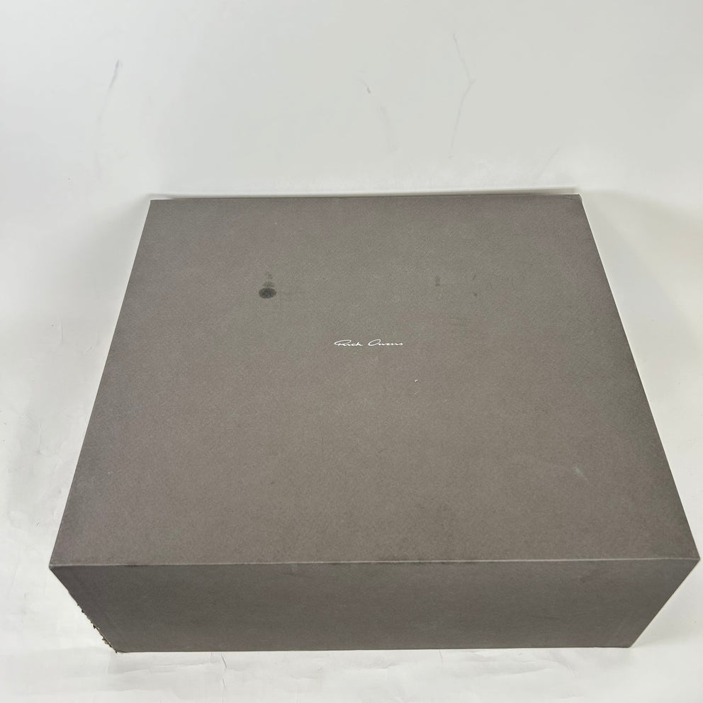 Rick Owens Black Leather Jumbo Lace Ramones Size 44.5