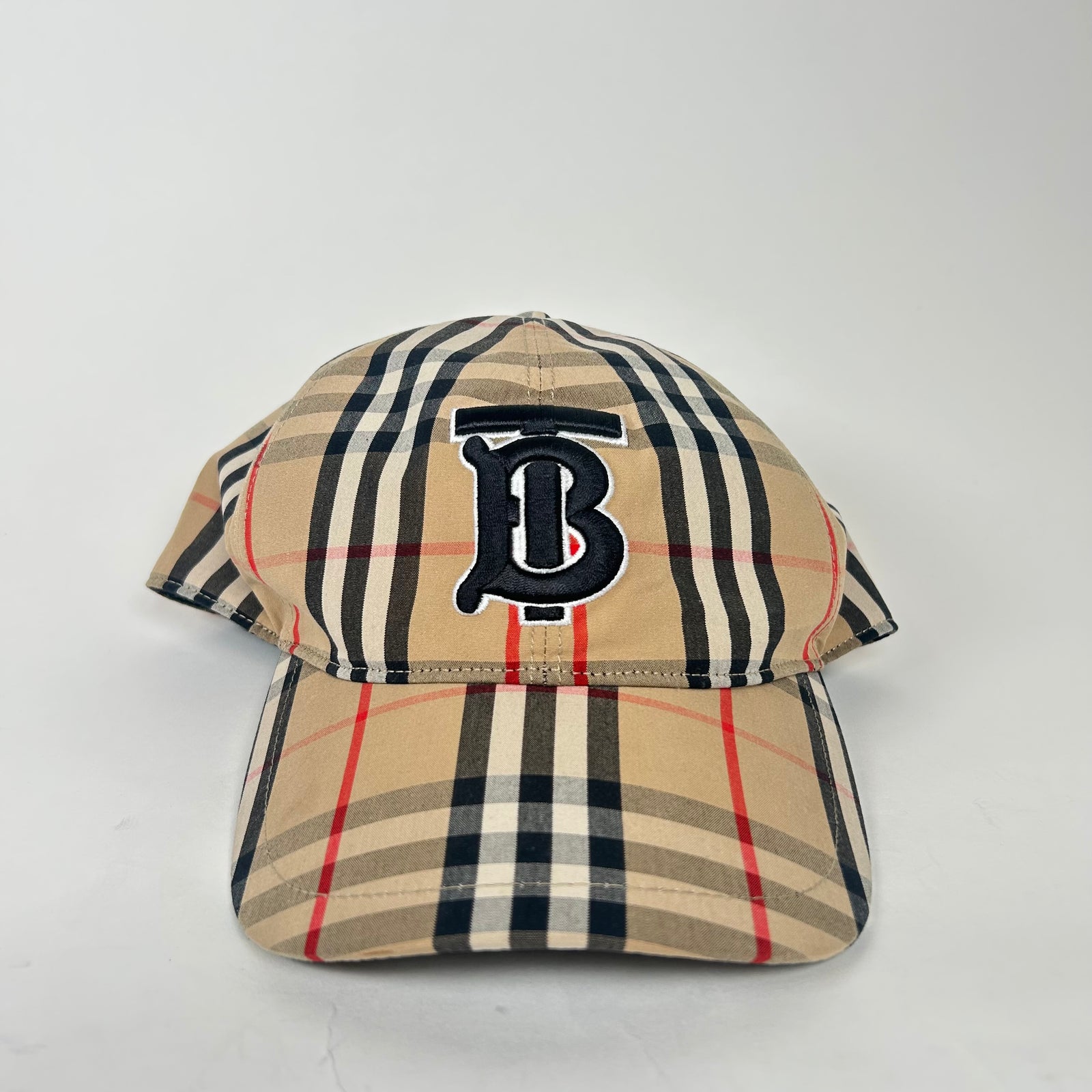 Burberry Tan TB Check Baseball Cap Size XL