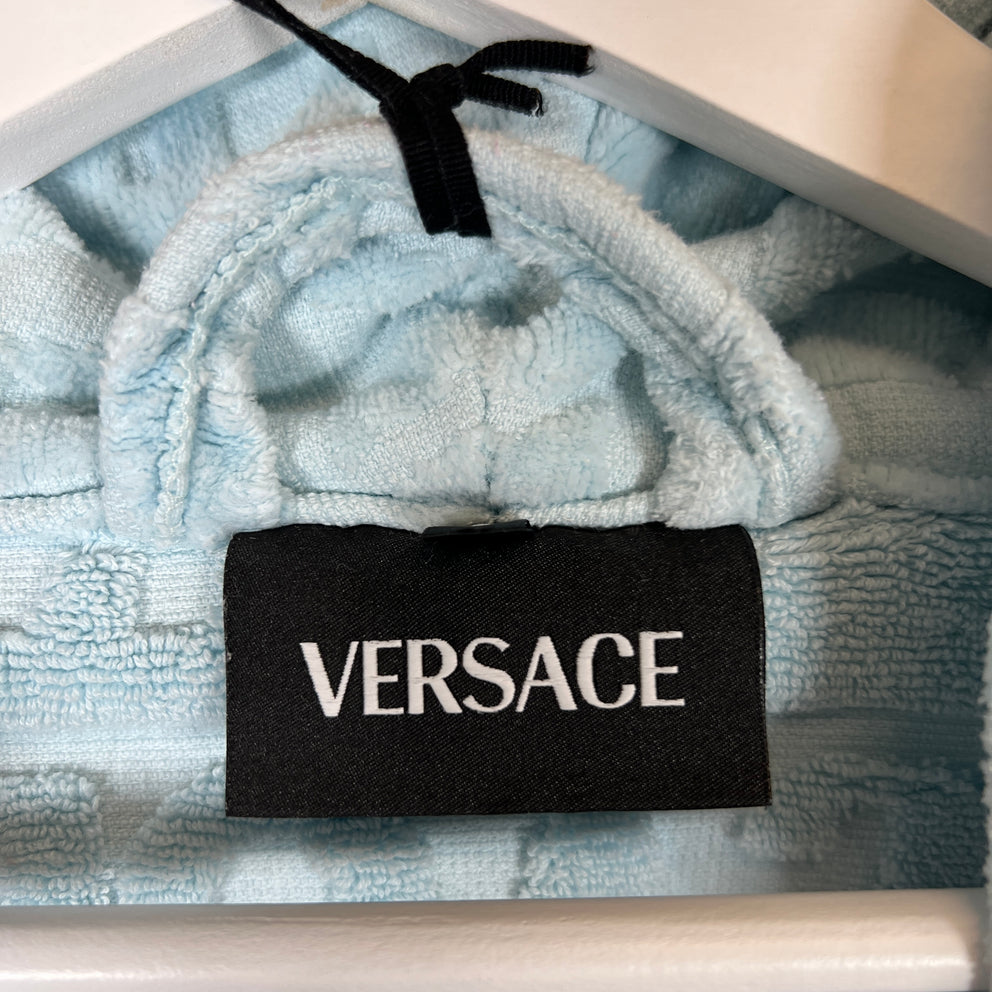 Versace Light Blue Baroque Robe Size S
