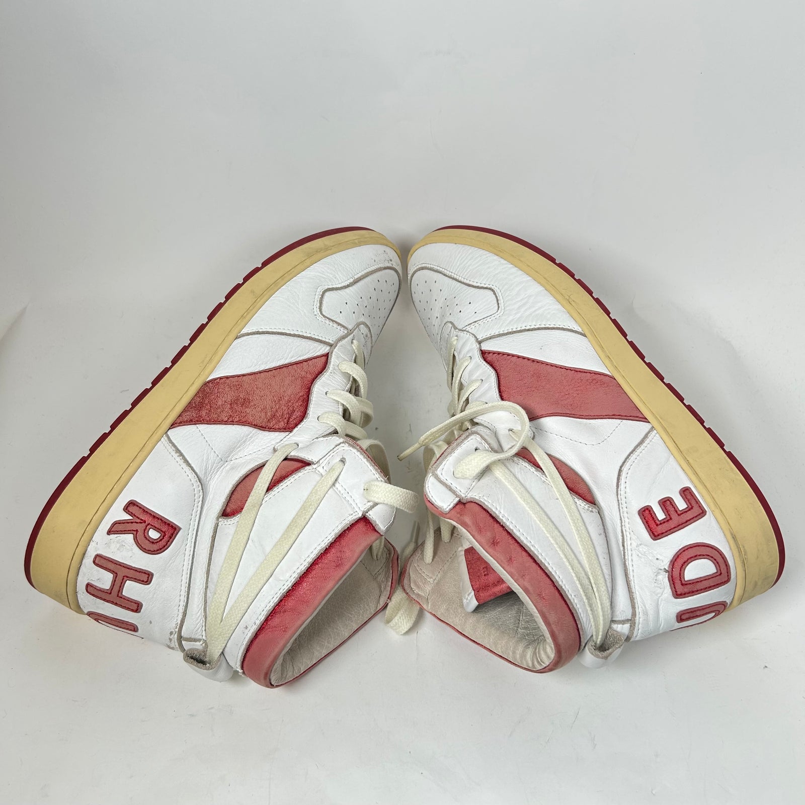 Rhude Red/White Rhecess High Sneaker Size 12