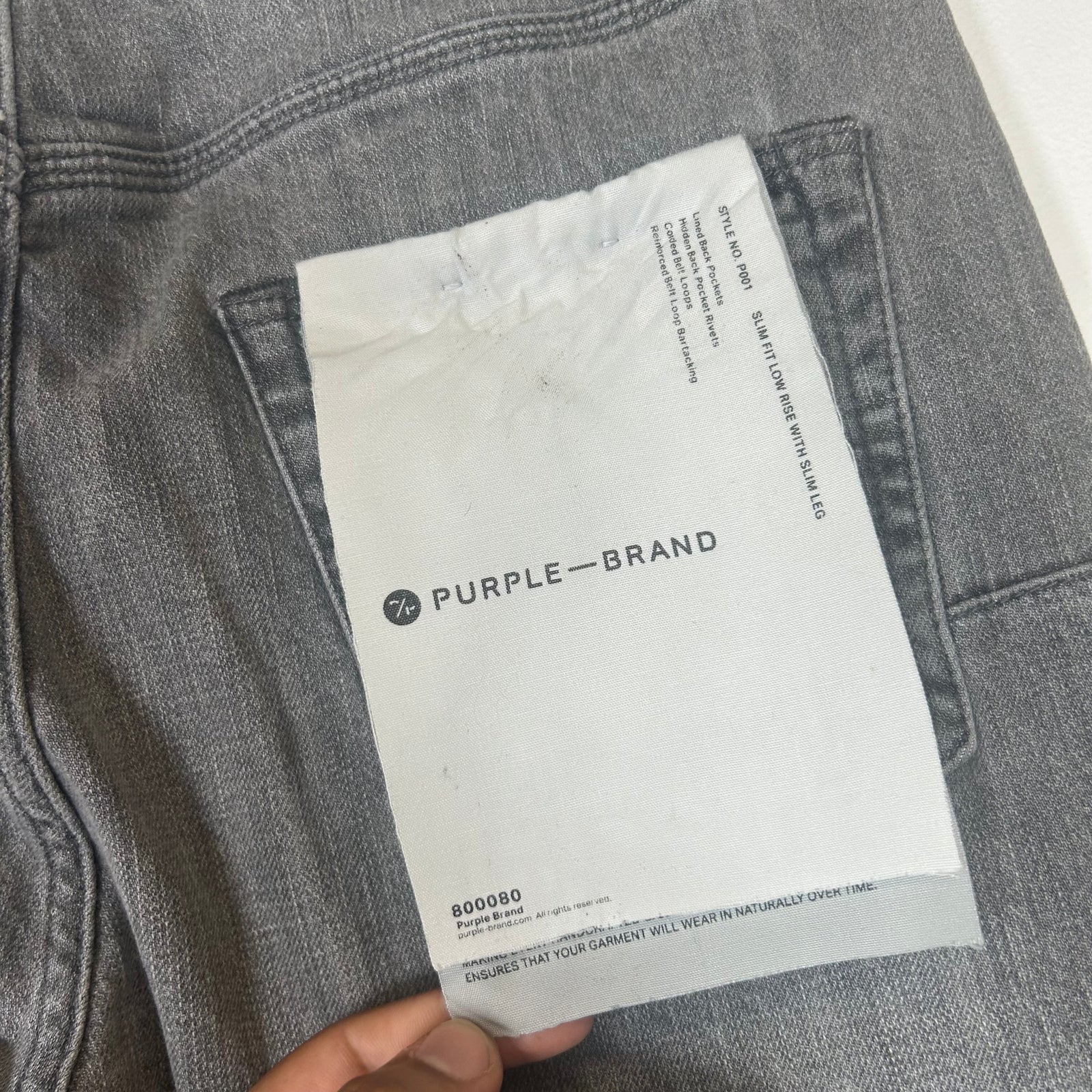 Purple Grey Distressed Jeans Size 32