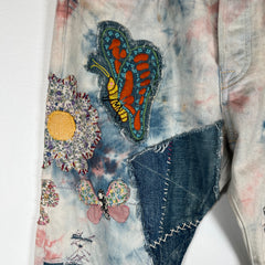 Kapital Papillon Boro Patch Tye Dye Pants