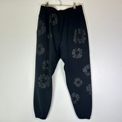 Denim Tears Black Mono Wreath Sweatpants
