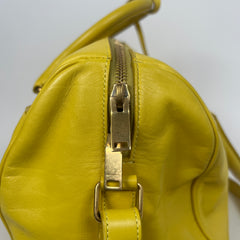 Saint Laurent Yellow Calfskin Leather Classic Baby Duffle Bag
