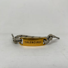 Balenciaga Beige Gold Plate Rope Bracelet