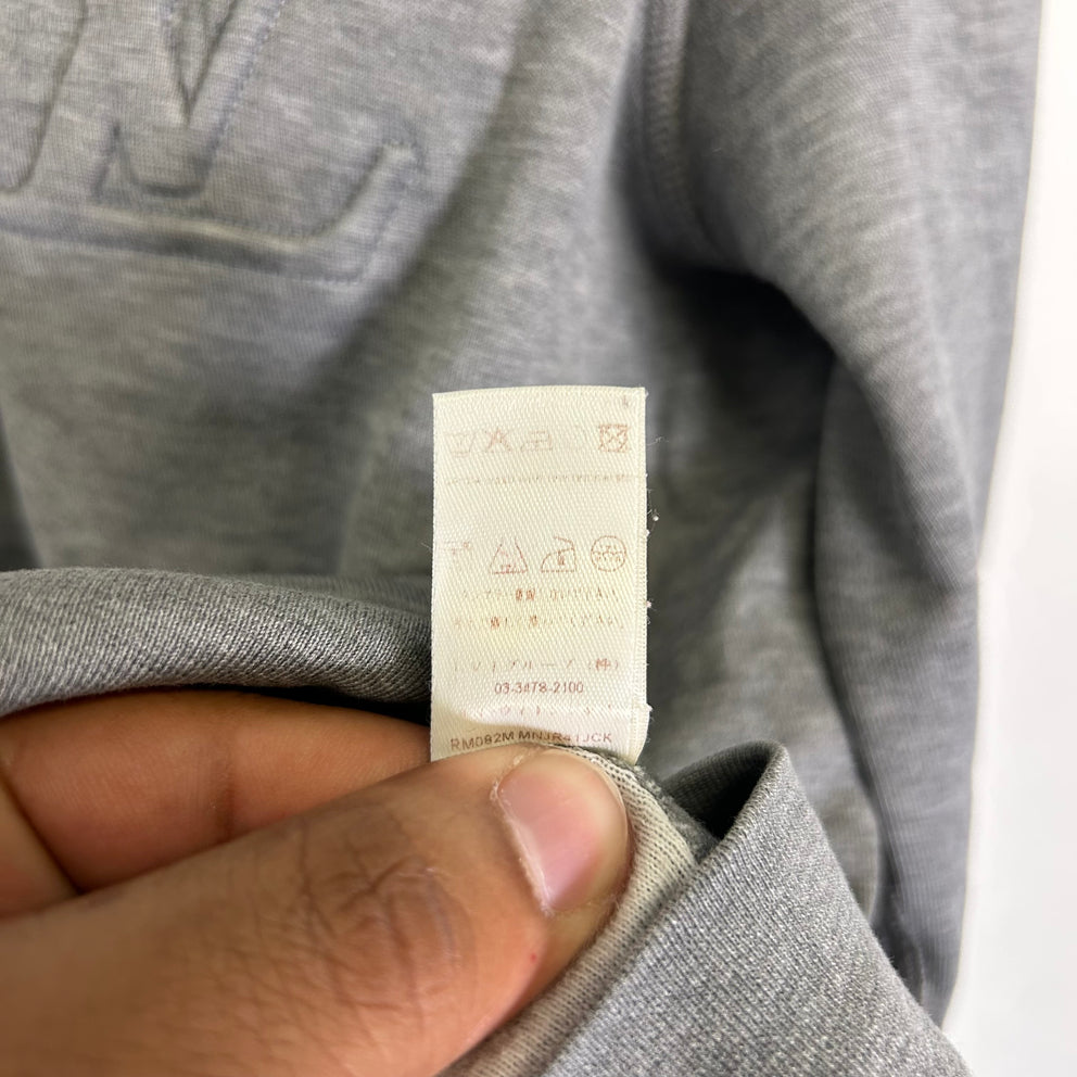 Louis Vuitton Grey Vintage LV Monogram Zip-Up Hoodie Size L