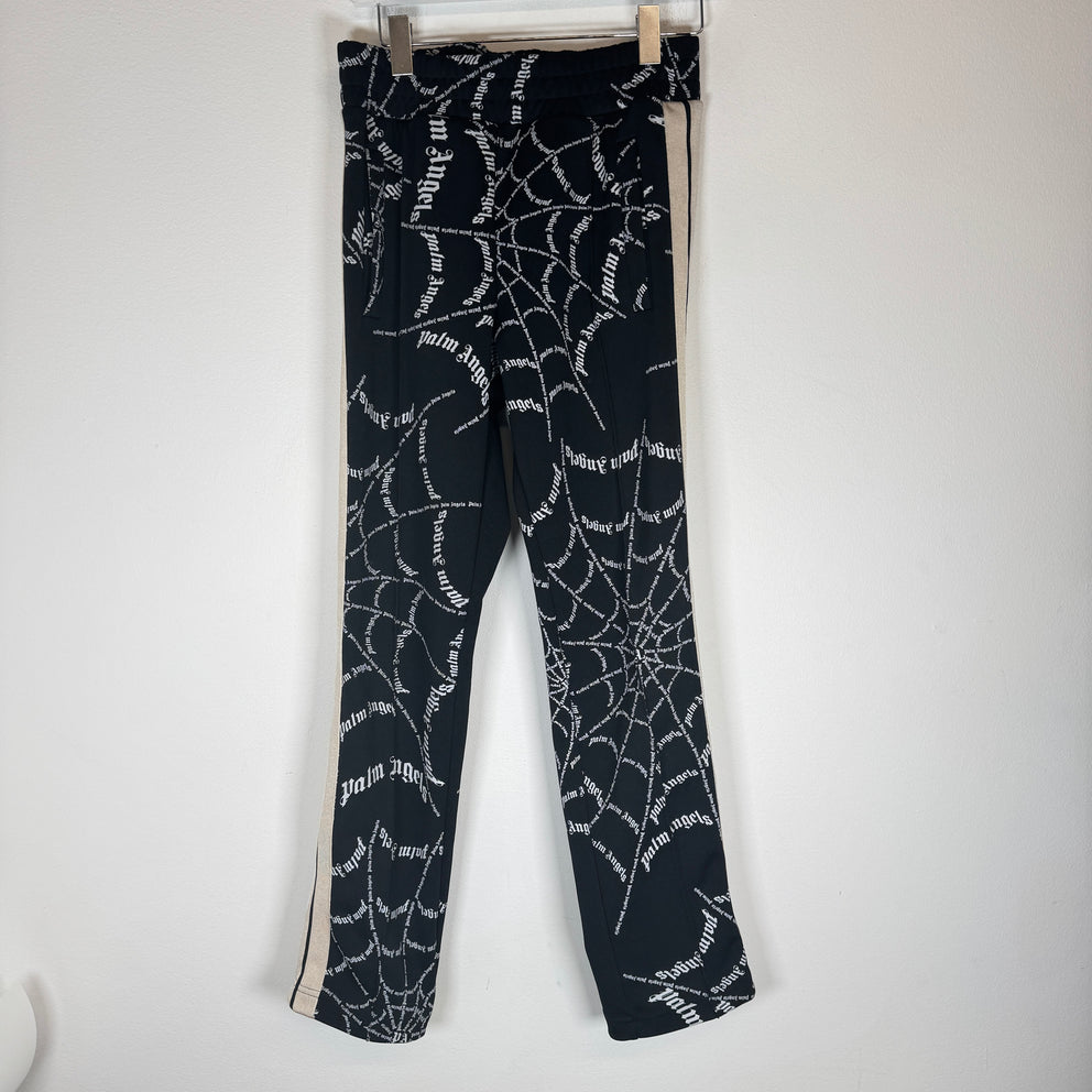Palm Angels Black Spiderweb Track Pants Size S