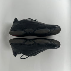Prada Sport Black Leather Square Toe Trainers Size 9.5