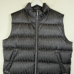 Dior Dark Grey Oblique Puffer Vest Size 56