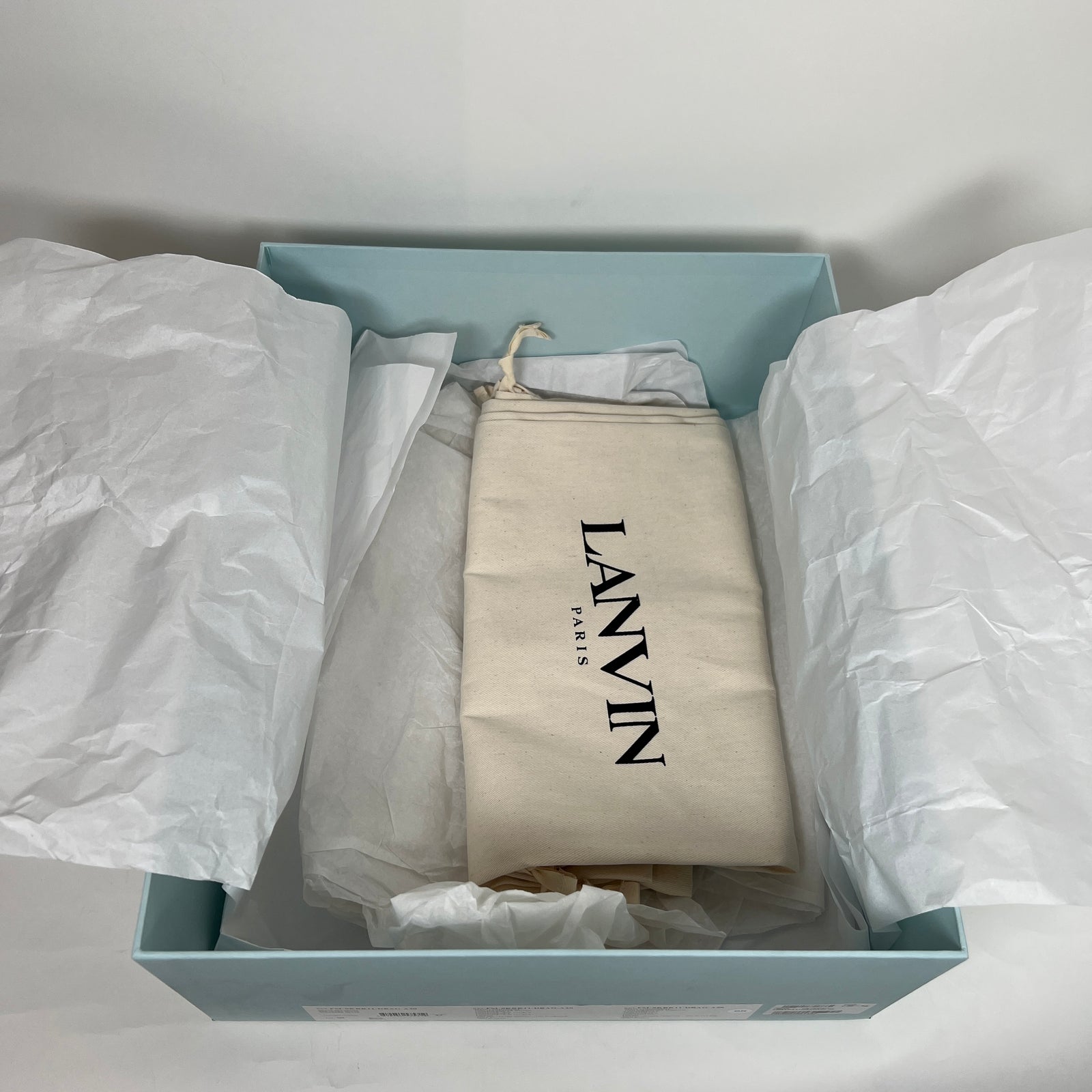 Lanvin White Leather Curb Sneaker Size 43