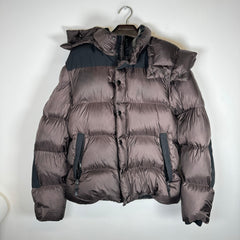 Burberry Brown Detachable Sleeve Hooded Down Puffer Size S