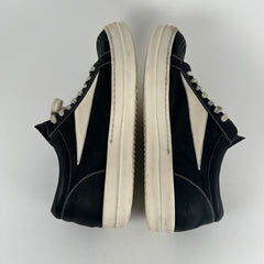 Rick Owens Black/Milk Vintage Low Top Sneakers Size 44
