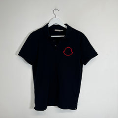 Moncler Navy Ghost Logo Polo Size M